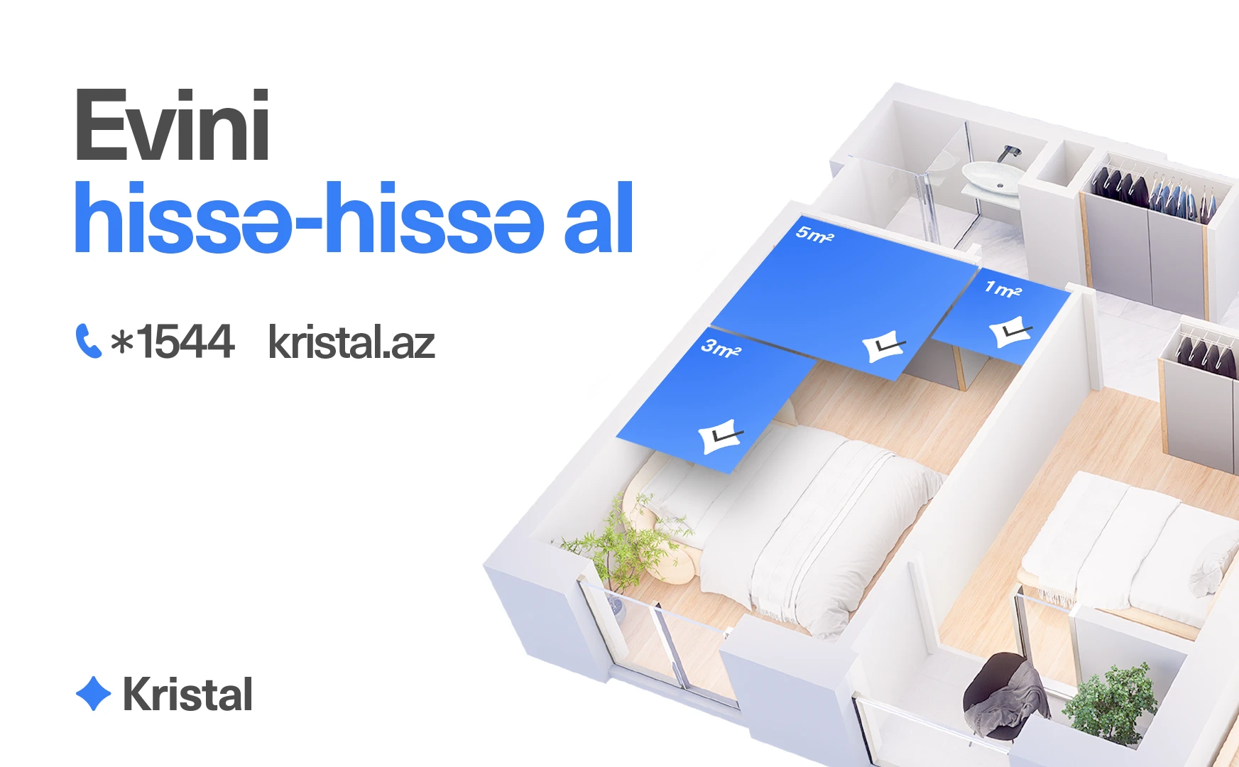 "Kristal"dan aylıq ödəniş öhdəliyi olmadan ev sahibi olmaq imkanı